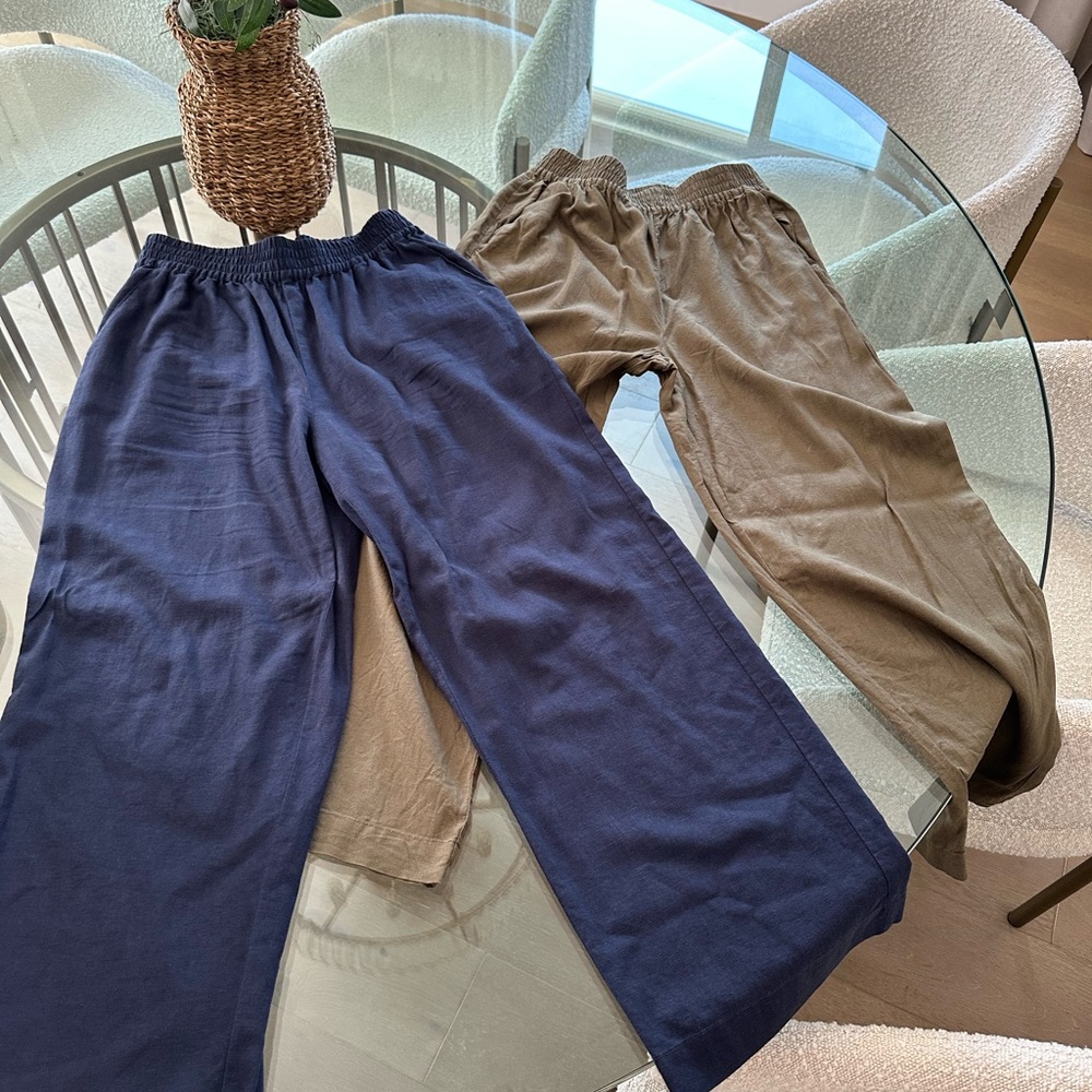 Treasure & Bond Tan Elastic Waist Pants